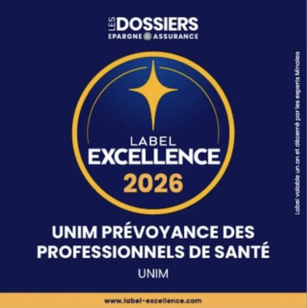 Label Excellence 2026 – UNIM Prévoyance des professionnels de santé